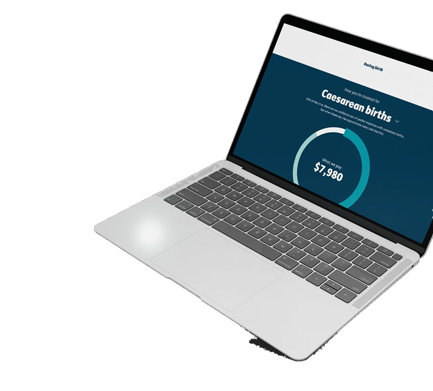 The Health Timeline concept shown on a laptop
