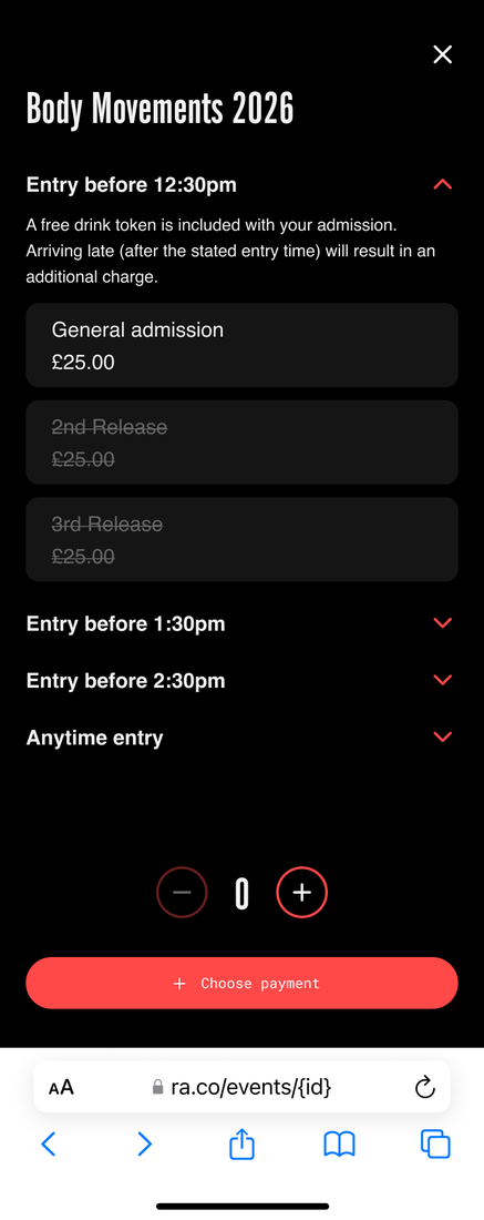 Grouped tickets for a festival on the new ticketing stack