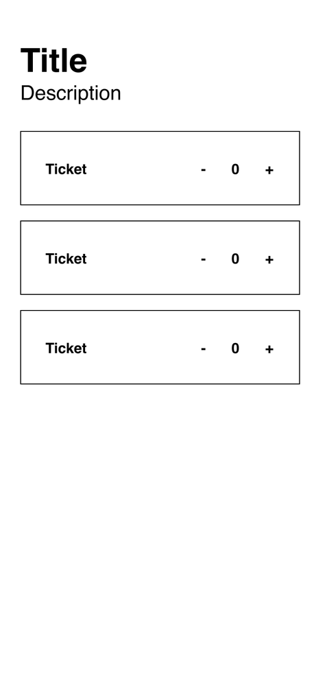 Zero nesting — a counter per ticket tier