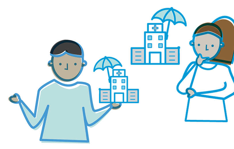 An illustration of members facing the uncertainty of health insurance coverage